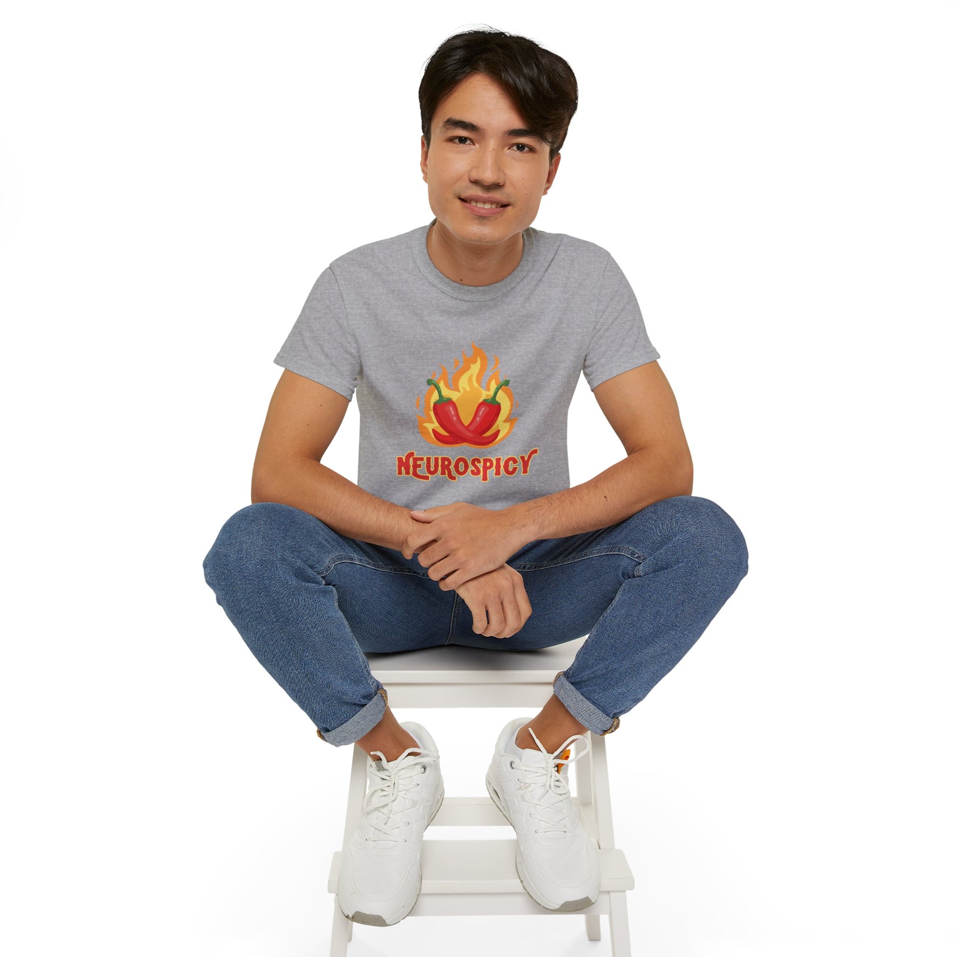 Neurospicy Flaming Peppers Unisex Ultra Cotton Tee