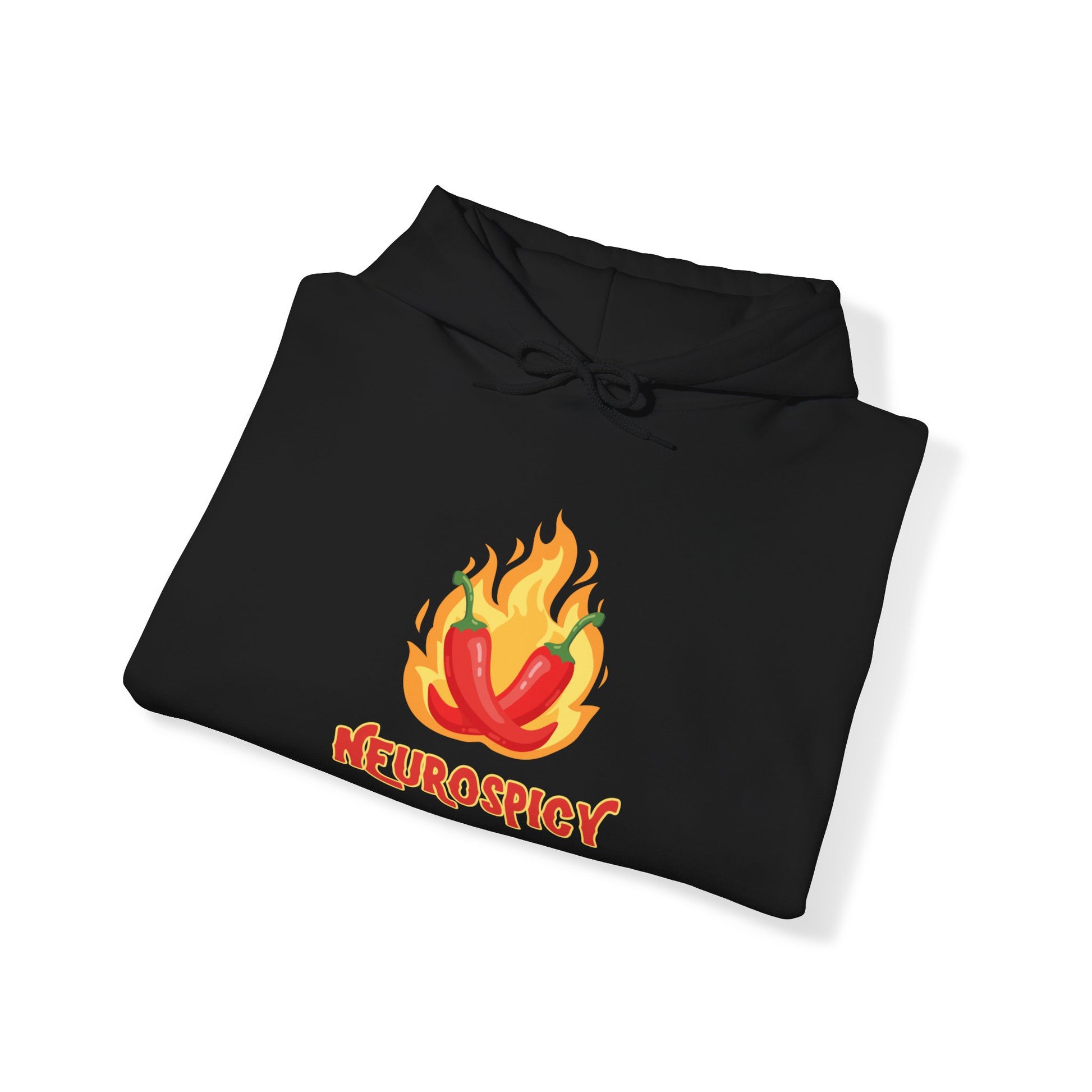 Neurospicy Flaming Peppers Unisex Heavy Blend Hooded Sweatshirt Hoodie