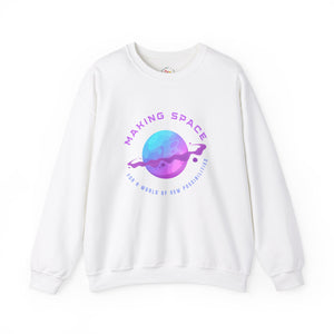 Making Space For a World of Possibilities Unisex Heavy Blend Crewneck Sweatshirt