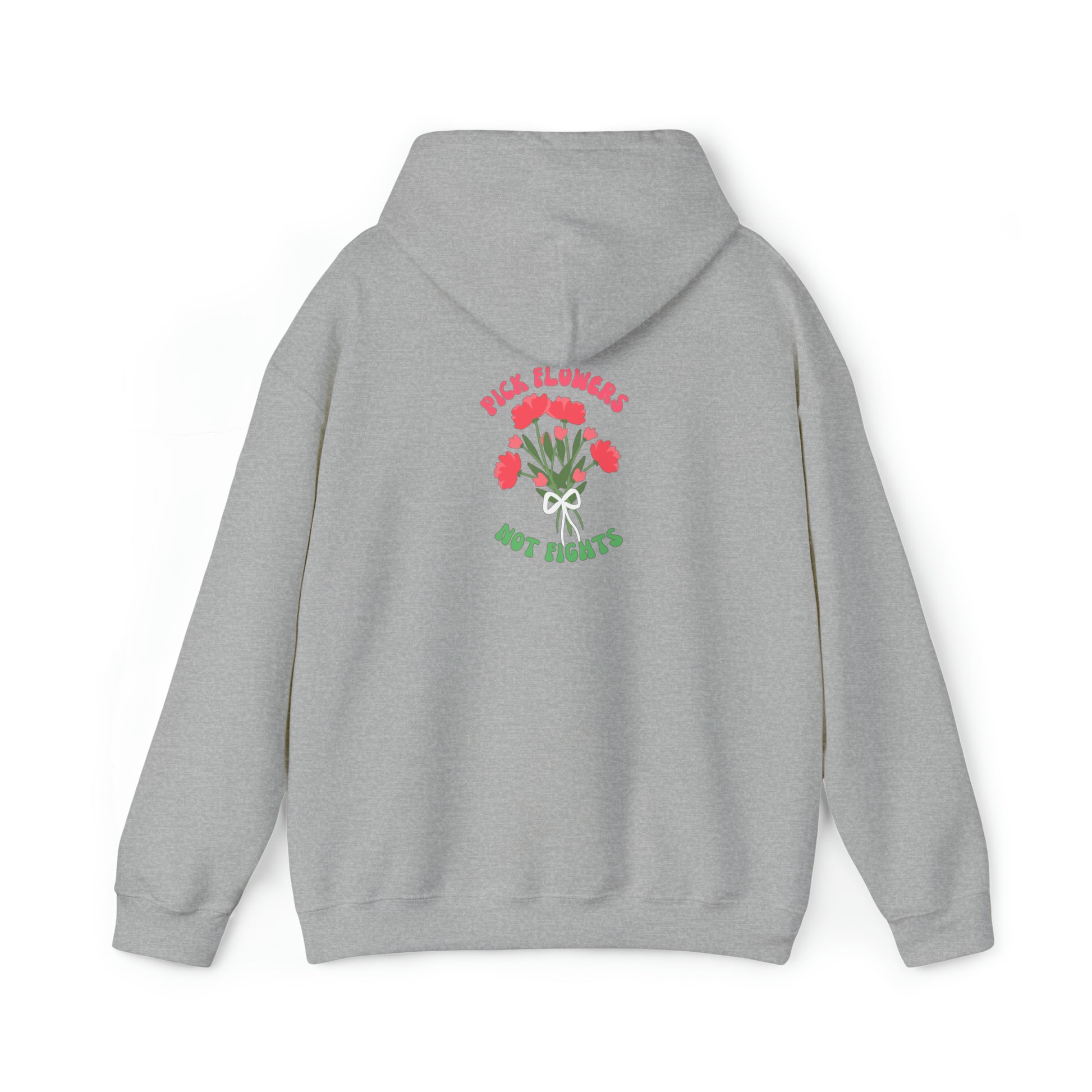 Pick Flowers Not Fights (Modern) Unisex Heavy Blend Hooded Sweatshirt