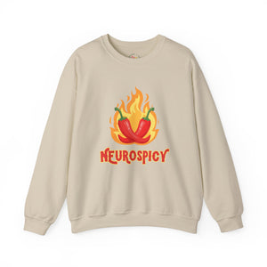 Neurospicy Flaming Peppers Unisex Heavy Blend Crewneck Sweatshirt