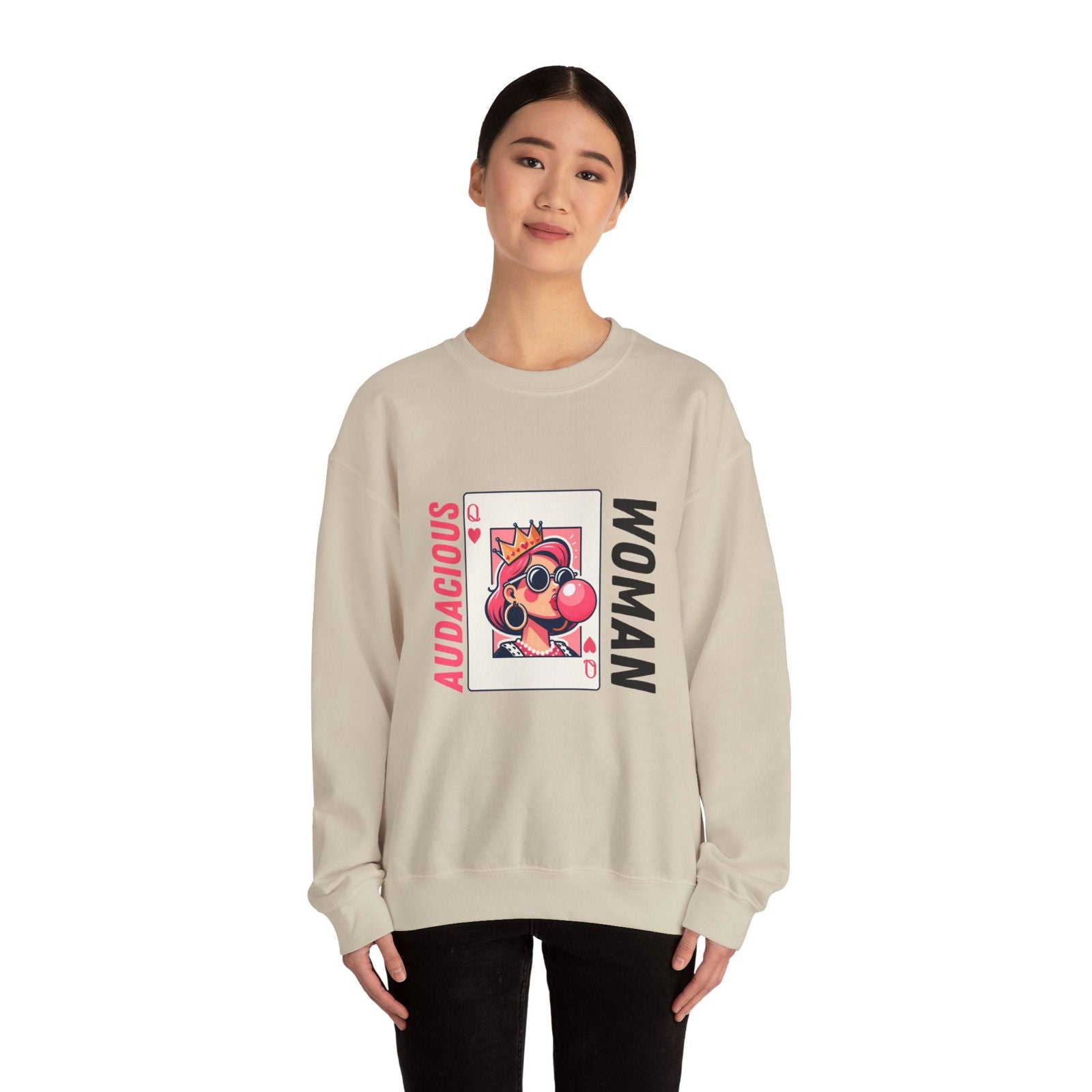 Audacious Woman Unisex Heavy Blend Crewneck Sweatshirt - The Happery