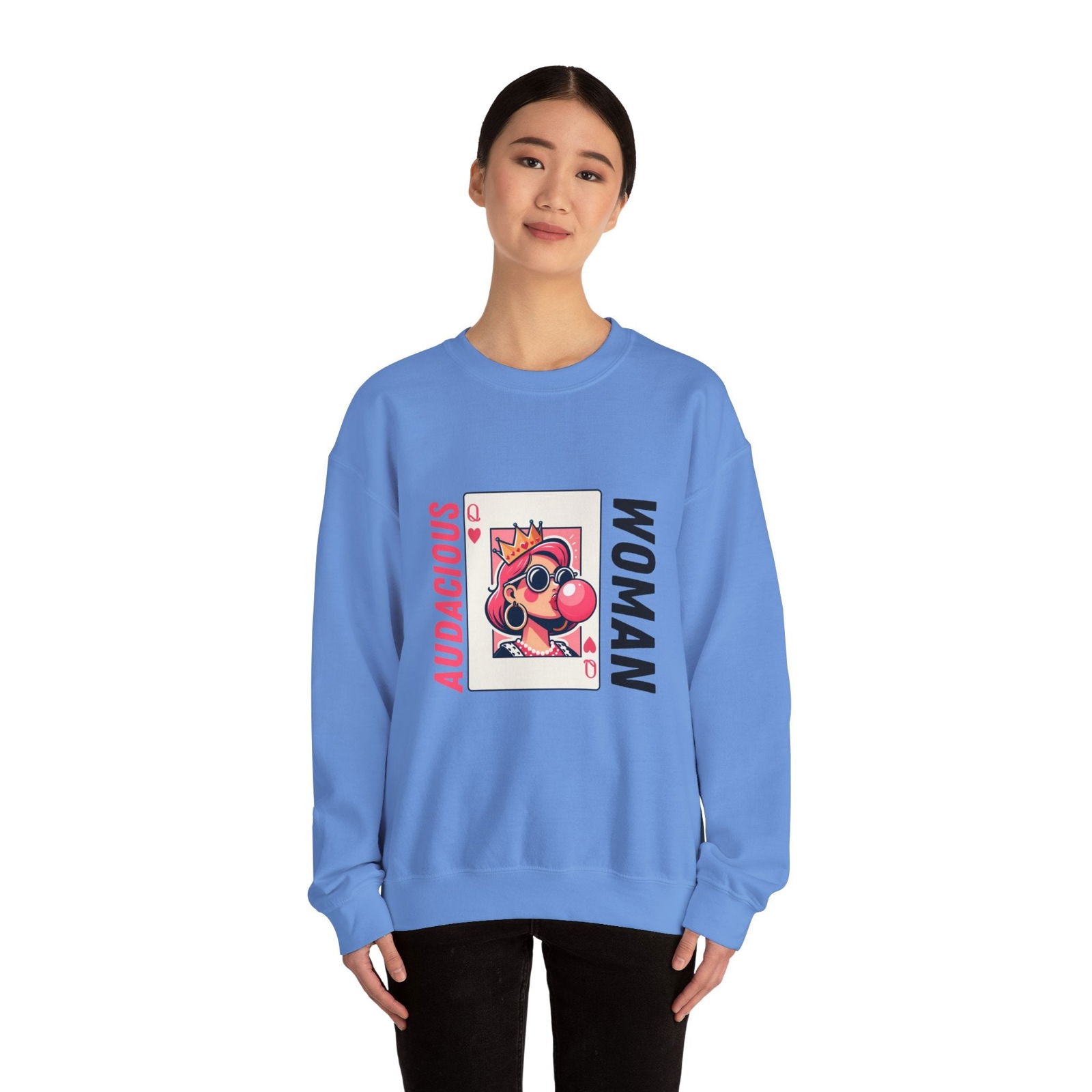 Audacious Woman Unisex Heavy Blend Crewneck Sweatshirt - The Happery