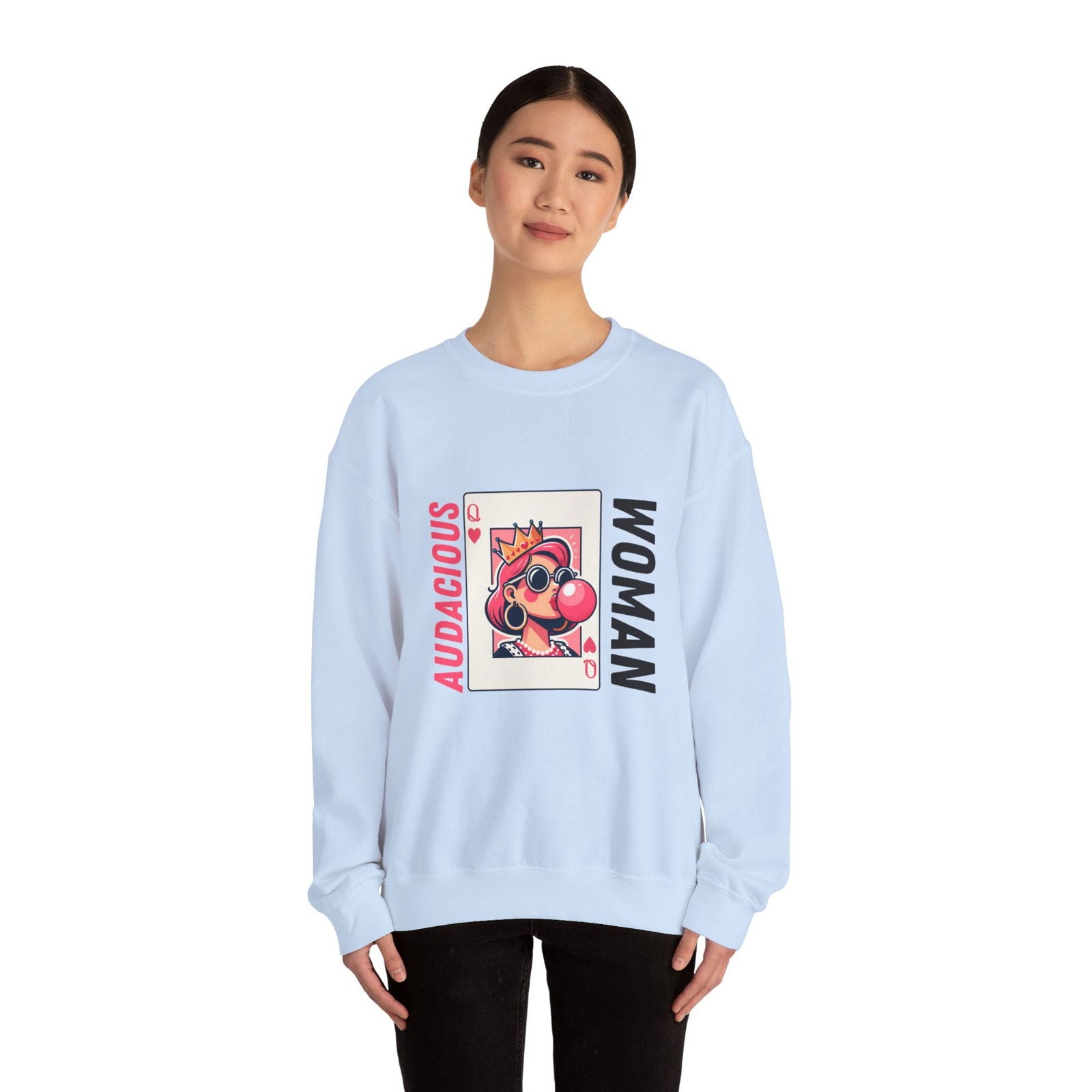 Audacious Woman Unisex Heavy Blend Crewneck Sweatshirt - The Happery