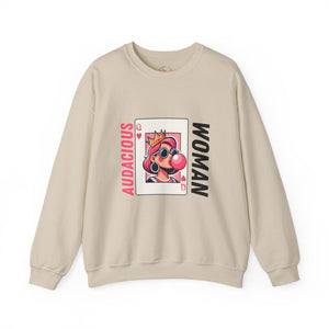 Audacious Woman Unisex Heavy Blend Crewneck Sweatshirt - The Happery