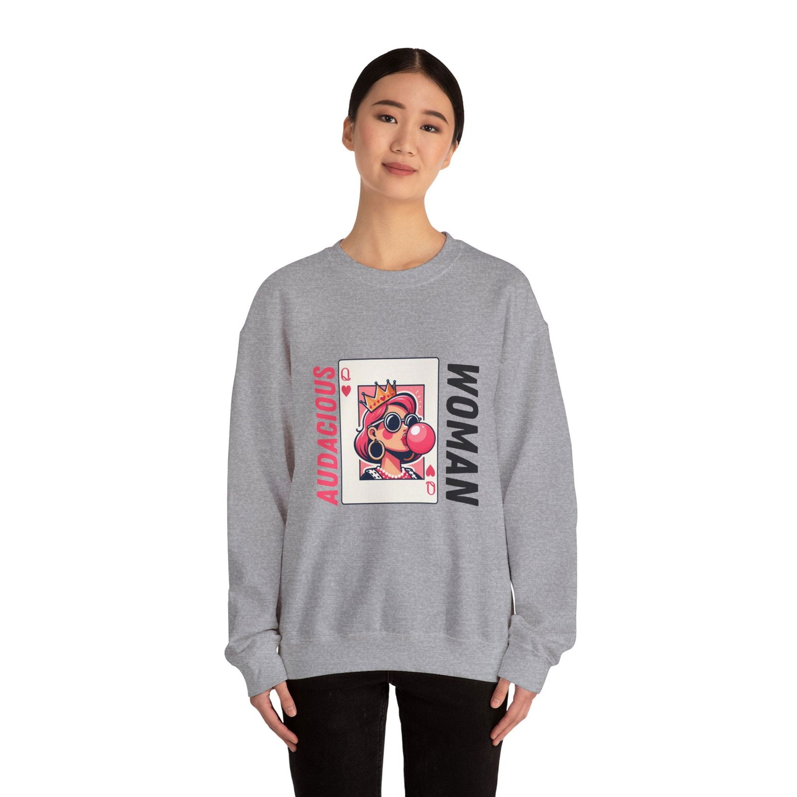 Audacious Woman Unisex Heavy Blend Crewneck Sweatshirt - The Happery